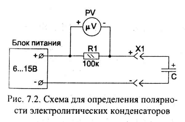 Как проверить конденсатор на схеме