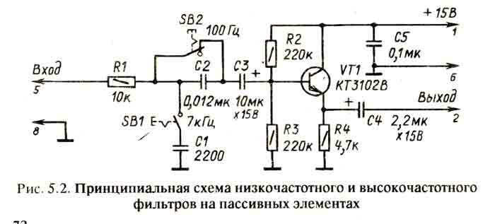 Нч фильтр схема