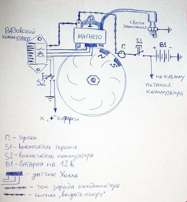Зажигание на мотоблок своими руками схема
