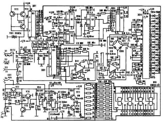 Схема мультиметра dt9205m