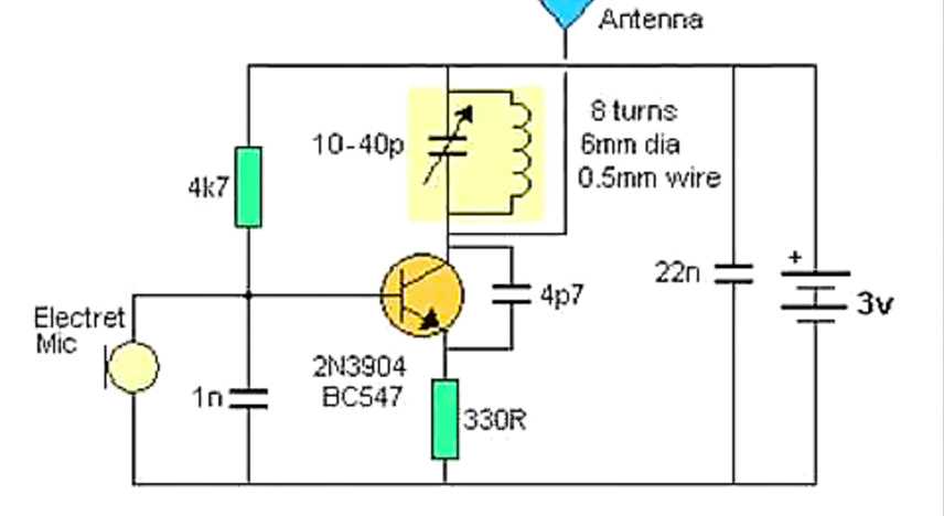 Радиомикрофон схема простая