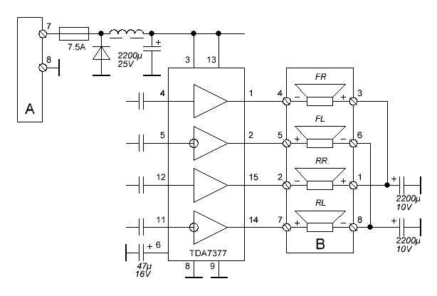 Тда7377а схема усилителя звука