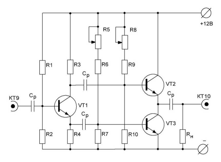 Схема усилителя низкой частоты на транзисторах