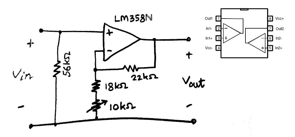 Схема усилителя на lm358