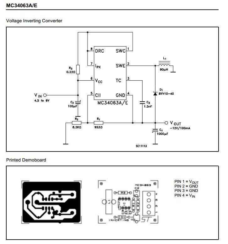 Преобразователь на mc34063a схема