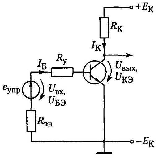 Схема работы транзистора в ключевом режиме