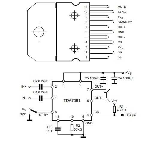 Tda7376b схема подключения на русском языке