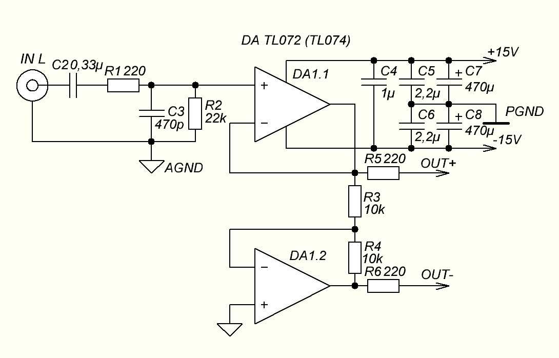 Tl072 datasheet схема включения