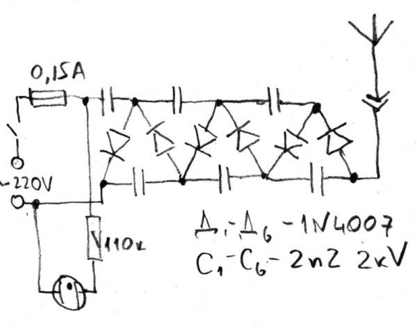 Умножитель напряжения схема своими руками
