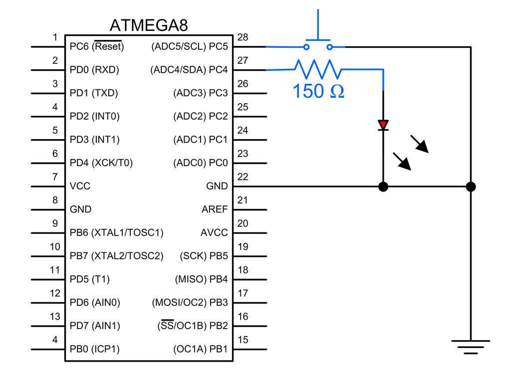 Схема на atmega8a