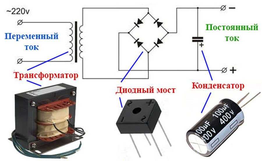 Инвертор постоянного тока в переменный схема