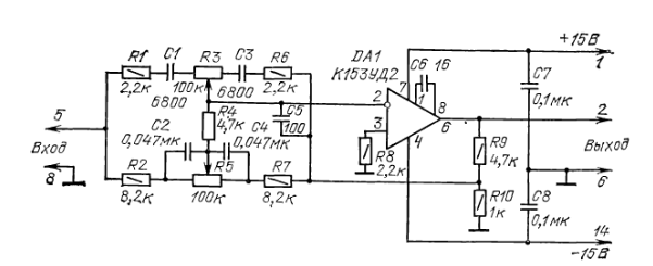 Схема эквалайзера на микросхеме к157уд2