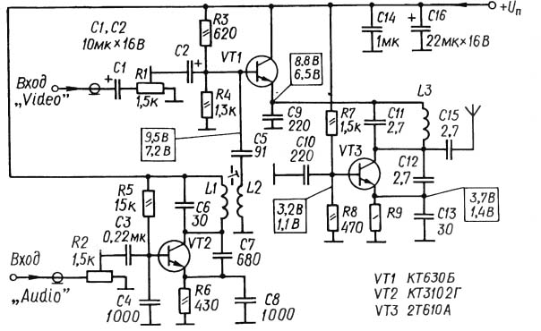 Видеопередатчик своими руками схема