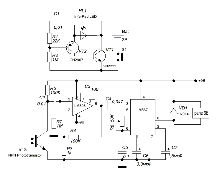 Lm567 схема включения