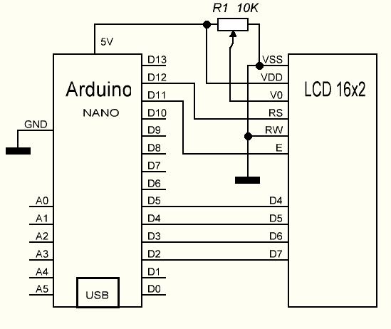 Схема подключения lcd 1602 к arduino