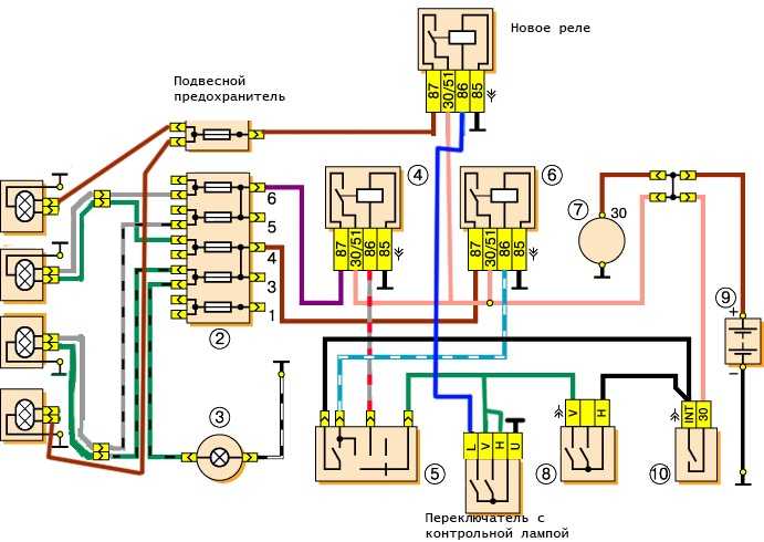 Схема электропроводки на ваз 2106
