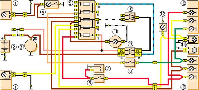 Реле дальнего света ваз 2103 схема