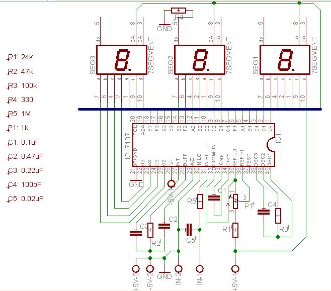 Icl7106 схема включения