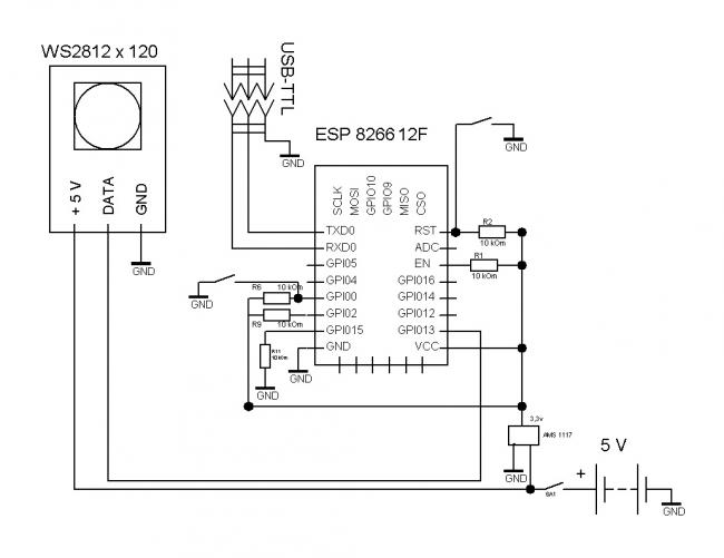 Esp8266 схема включения