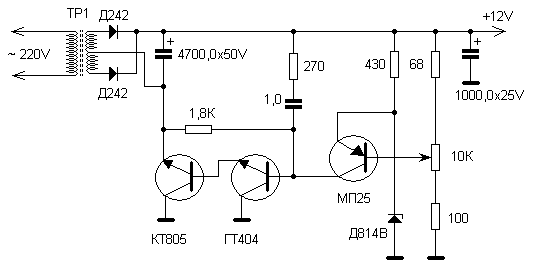 Кт805а схема включения