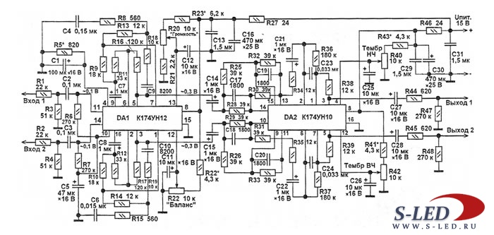 К174ун10а схема включения