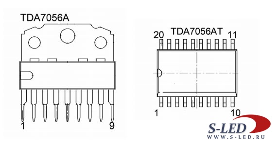 Tda7056 схема включения с однополярным питанием