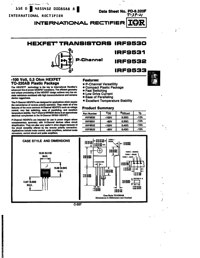 International Rectifier: International Rectifier & Infineon — A ...