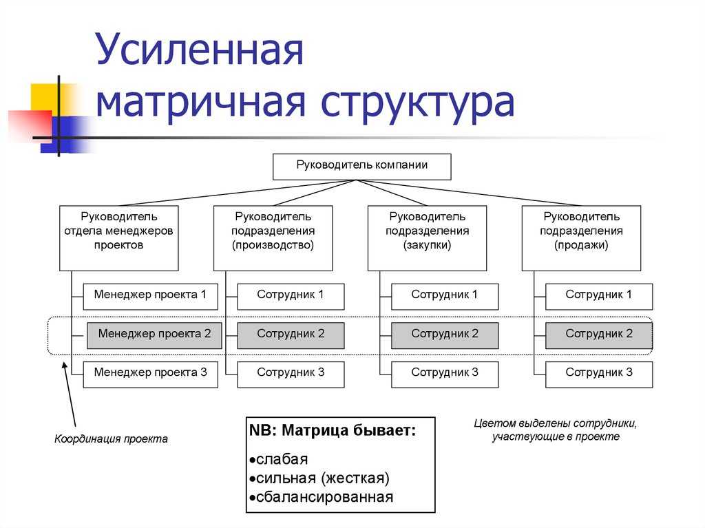 Сильная матричная структура проекта