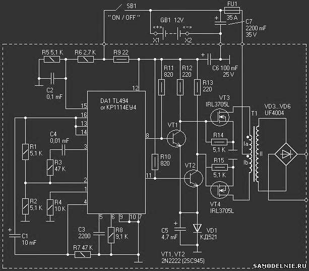 Сварочный на tl494 схема