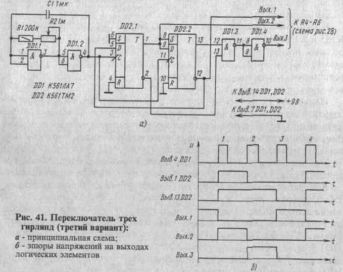 Схема генератора на логических элементах