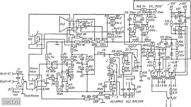 Схема осциллографа на ло 247