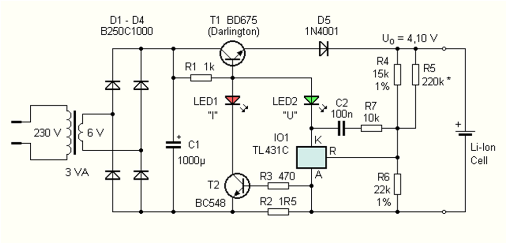 Схема зарядки литиевого аккумулятора