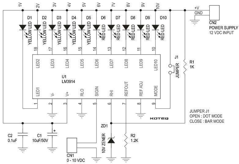 Lm3914 схема включения