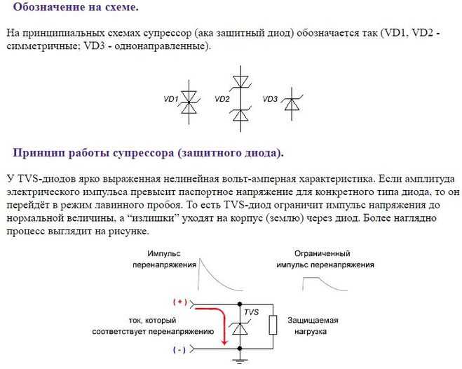 Диоды в схеме