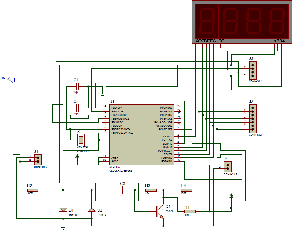 Схема на микроконтроллере atmega8