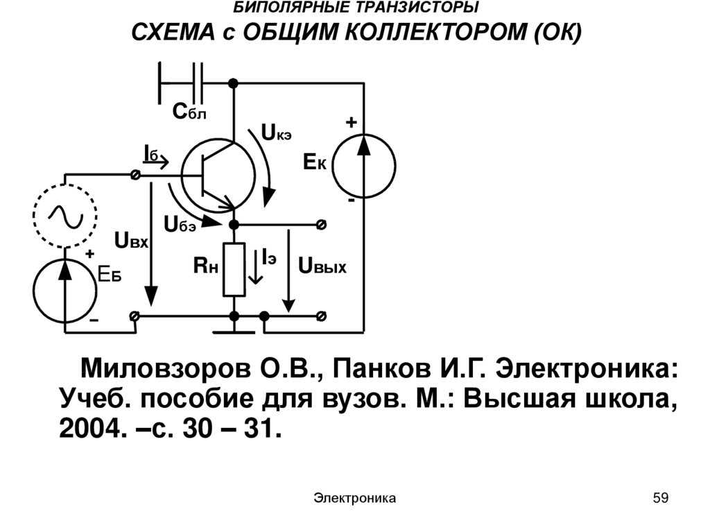 Три схемы включения транзистора