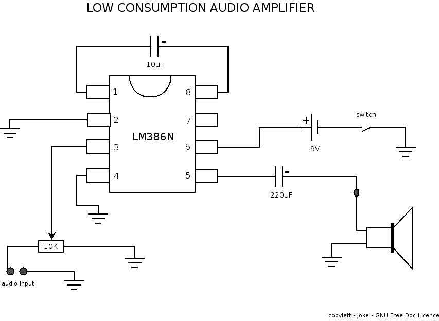 Lm386 схема усилителя Унч на lm386: Усилитель на LM386 низкой частоты мощностью до 0,7Вт - Производств