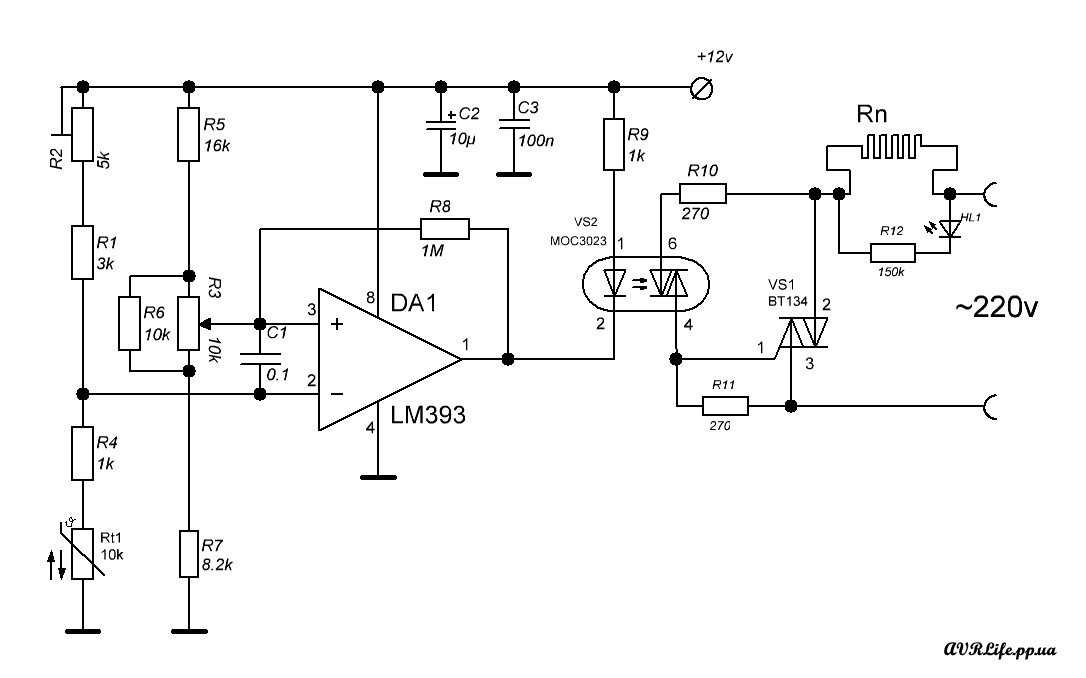 Lm358 схема компаратора