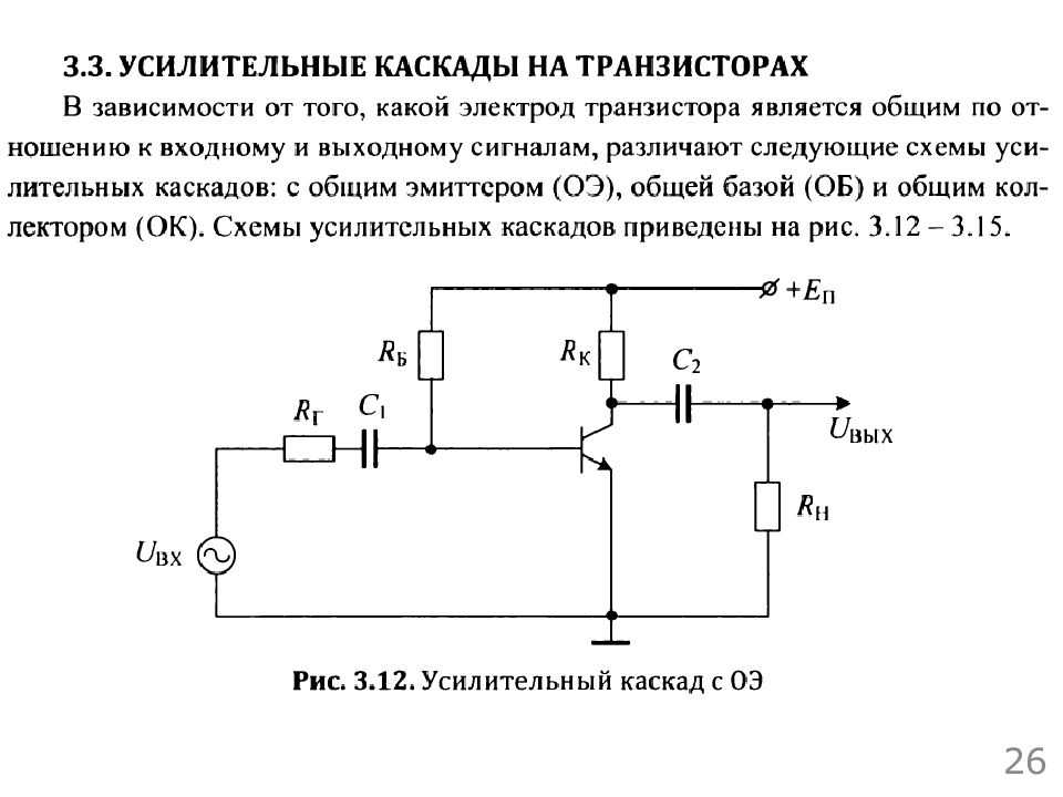 Схема с общим эмиттером каскад с общим эмиттером