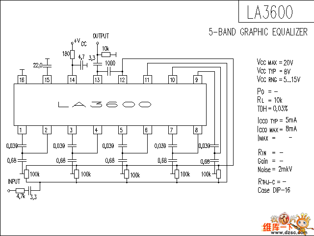 La3600 эквалайзер схема