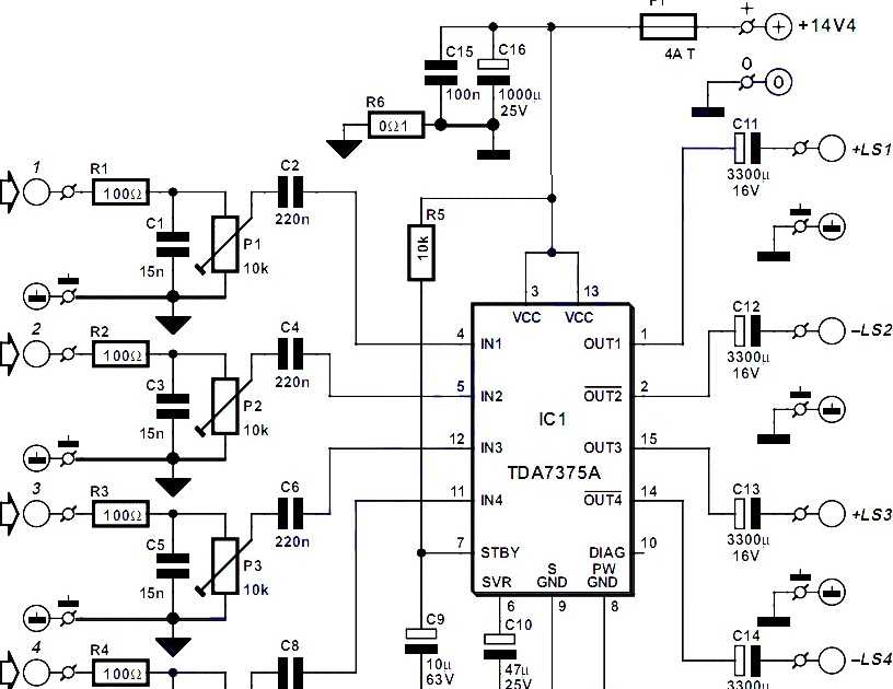 Tda7375 схема усилителя