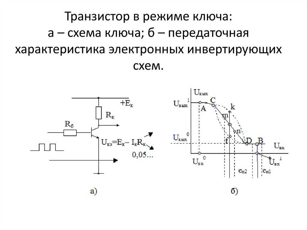 Работа транзистора в схеме