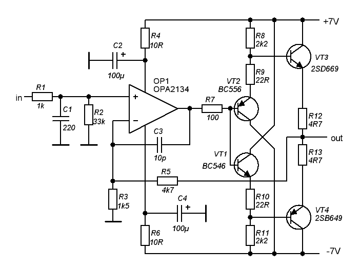 Ne5534 усилитель схема