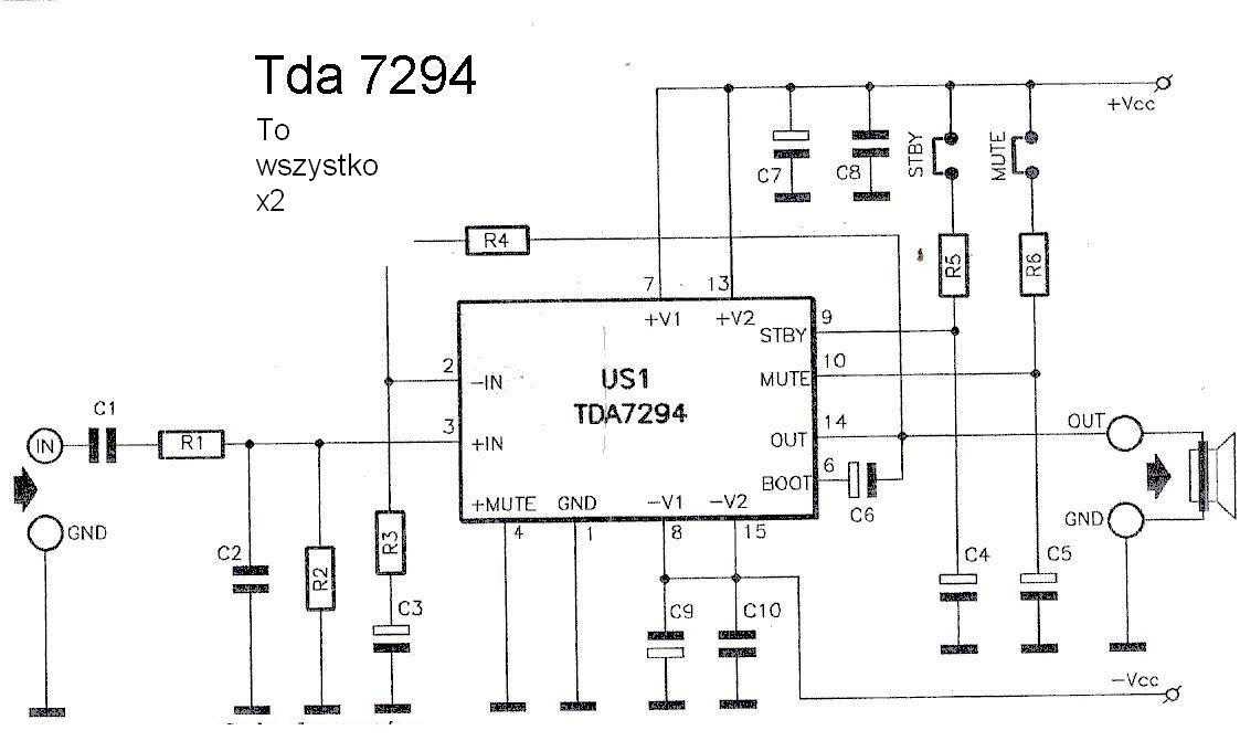 Схема унч тда7294