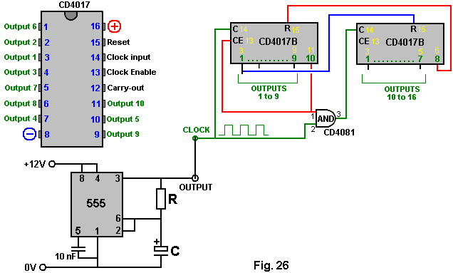 74hc4017 схема включения