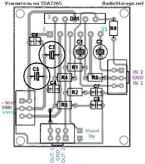 Tda7269 схема включения