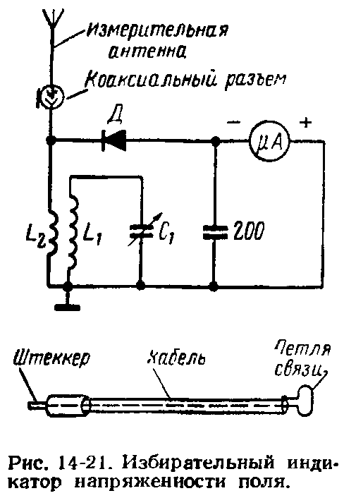 Индикатор напряженности поля схема