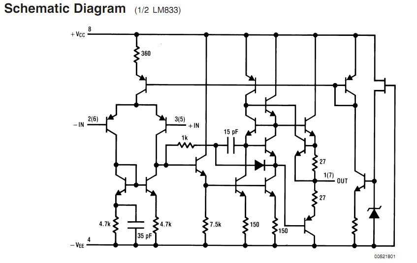 Lm833 схема включения