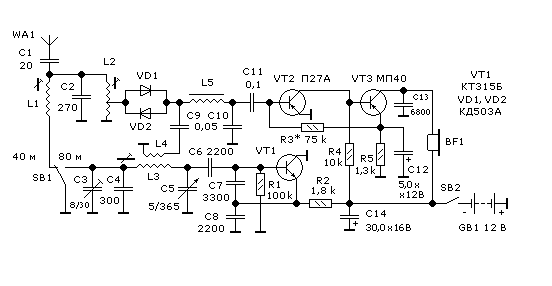 Кв приемник победа 80 схема