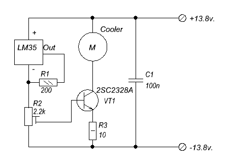 Lm335z как датчик температуры схема включения